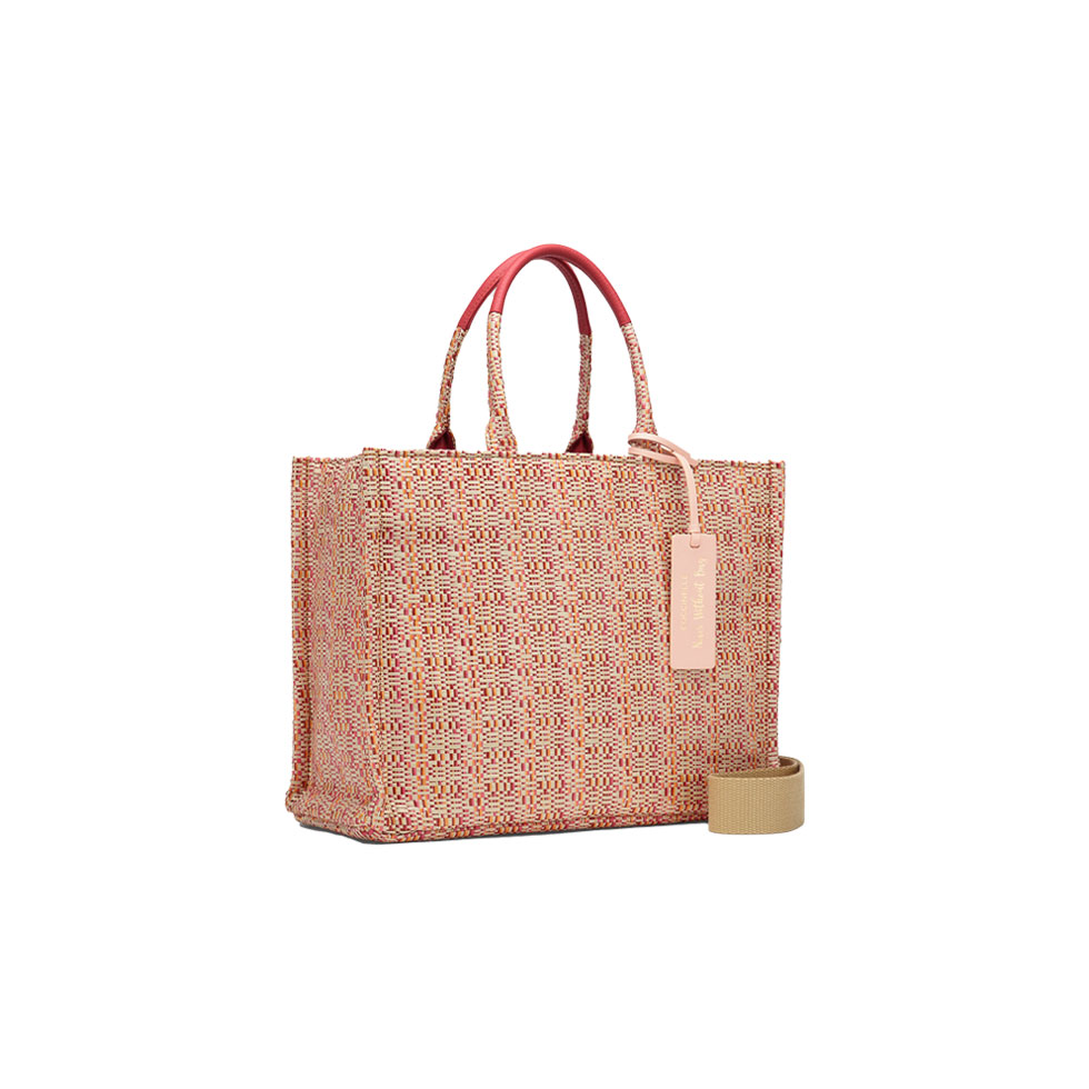 Ψάθινη τσάντα Never Without Bag Straw Multi Paprika - Cranberry 